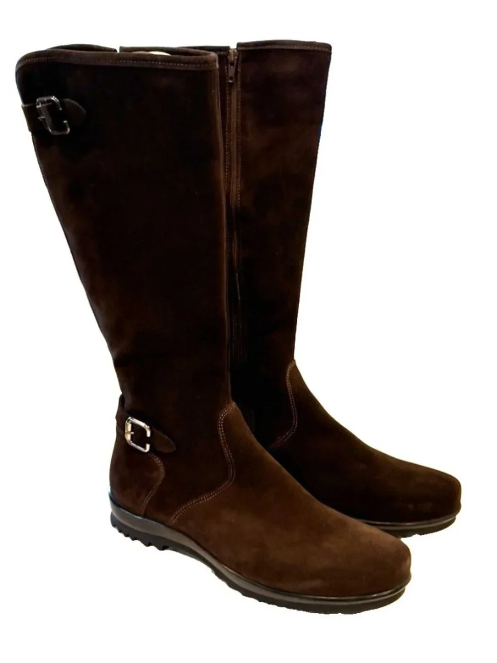 La Canadienne Cecile Stone Suede Waterproof Knee High Boots Women's Size 11 M
